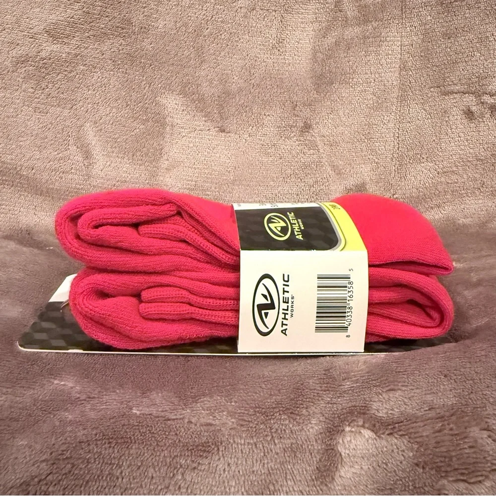 Athletic Works red 2-pk baseball/ softball unisex socks